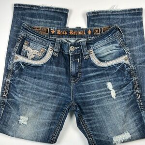 Rock Revival Clooney Boot Sz 31 Women's highly embelished